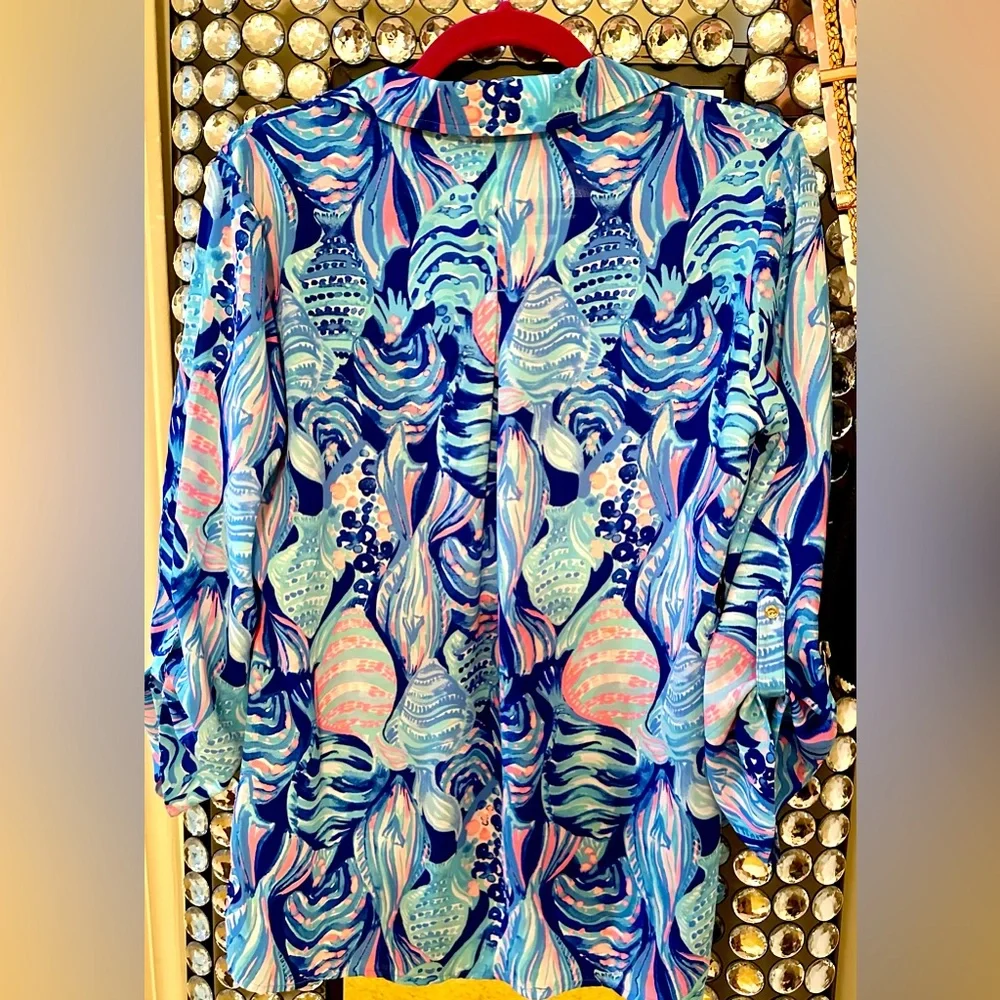 Lilly Pulitzer Scale Up Tunic Blouse - Picture 3 of 5